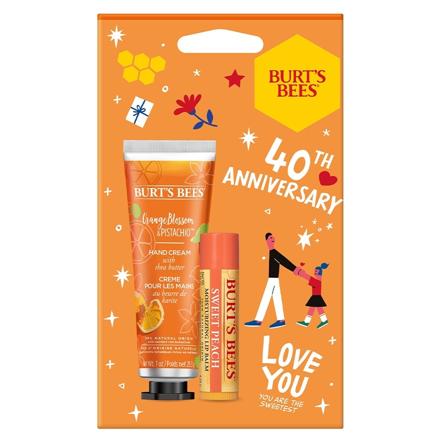 BURT'S BEES 修護套裝 (香桃潤唇膏 + 橙花開心果潤手霜)