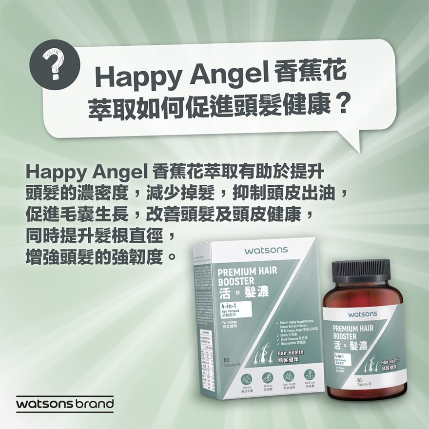 屈臣氏 活。髮濃60粒