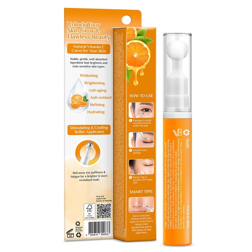 NATURALS BY WATSONS Natural Vitamin C Brightening Eye Roller