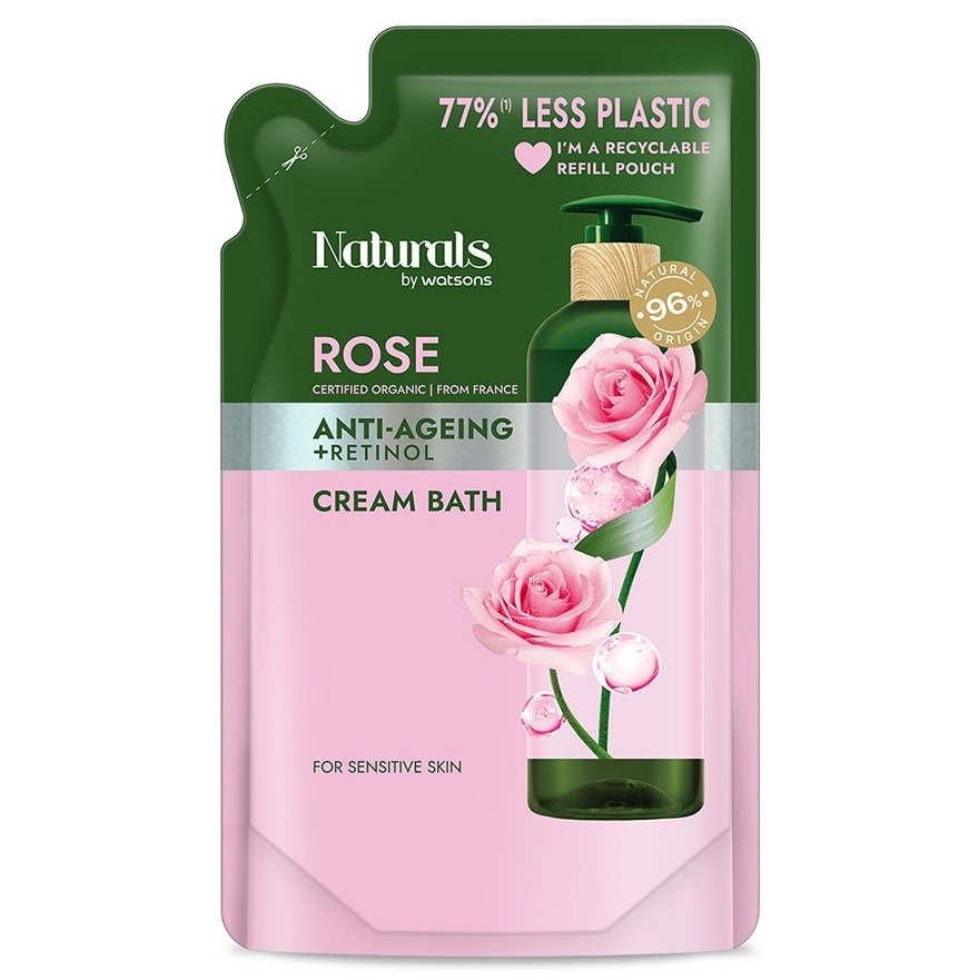 NATURALS BY WATSONS Rose Cream Bath Refill - 450ml