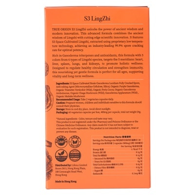 TRUE ORIGIN S3 Lingzhi (60 Capsules)