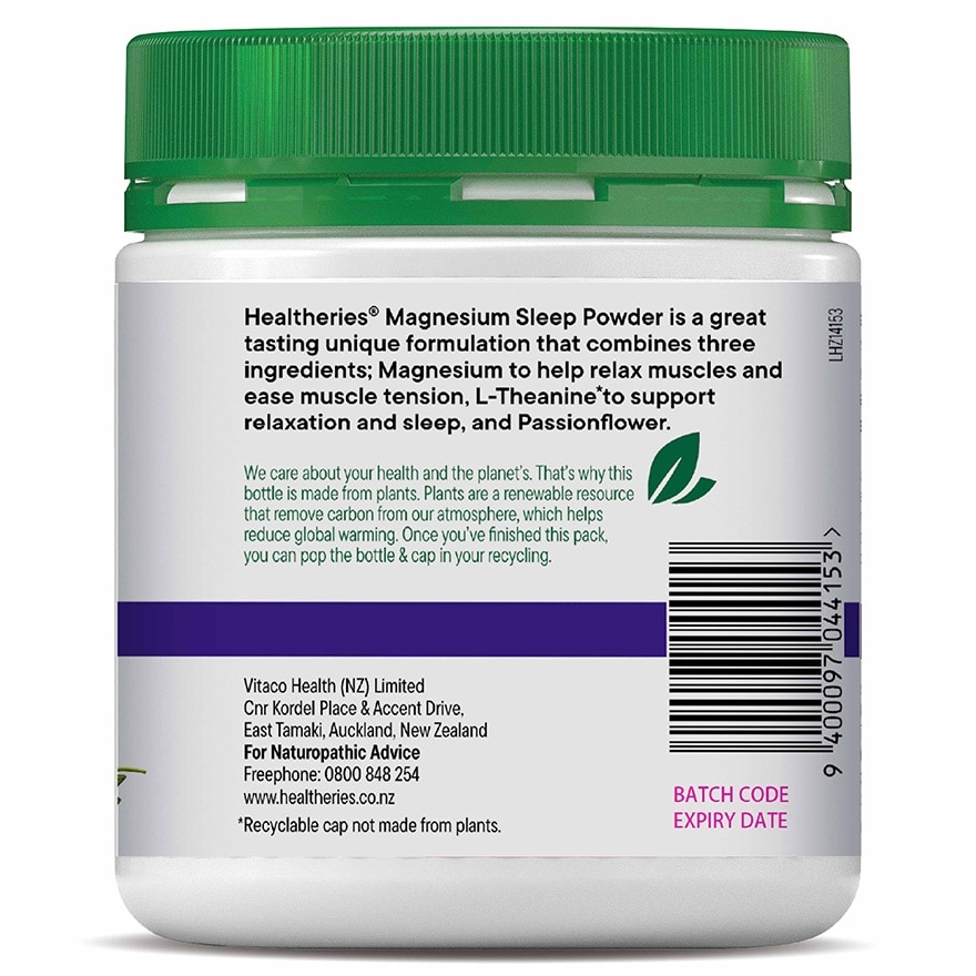 HEALTHERIES Magnesium Sleep Powder 160g