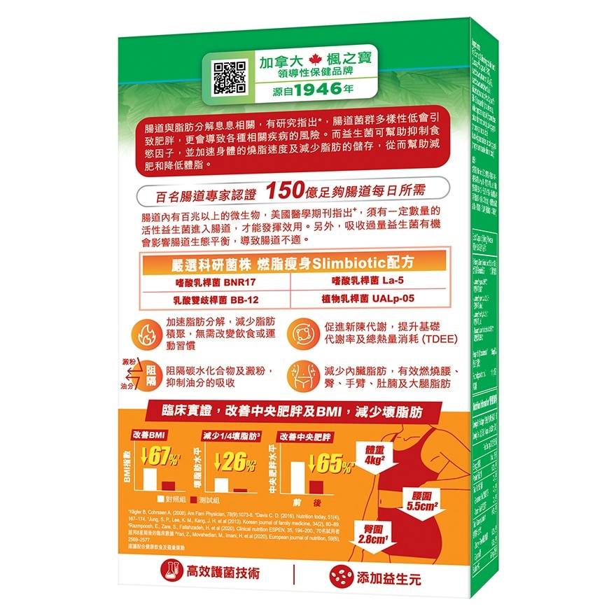 ADRIEN GAGNON Fat-burning & Slimming Probiotics 15 Billion (30 Capsules)