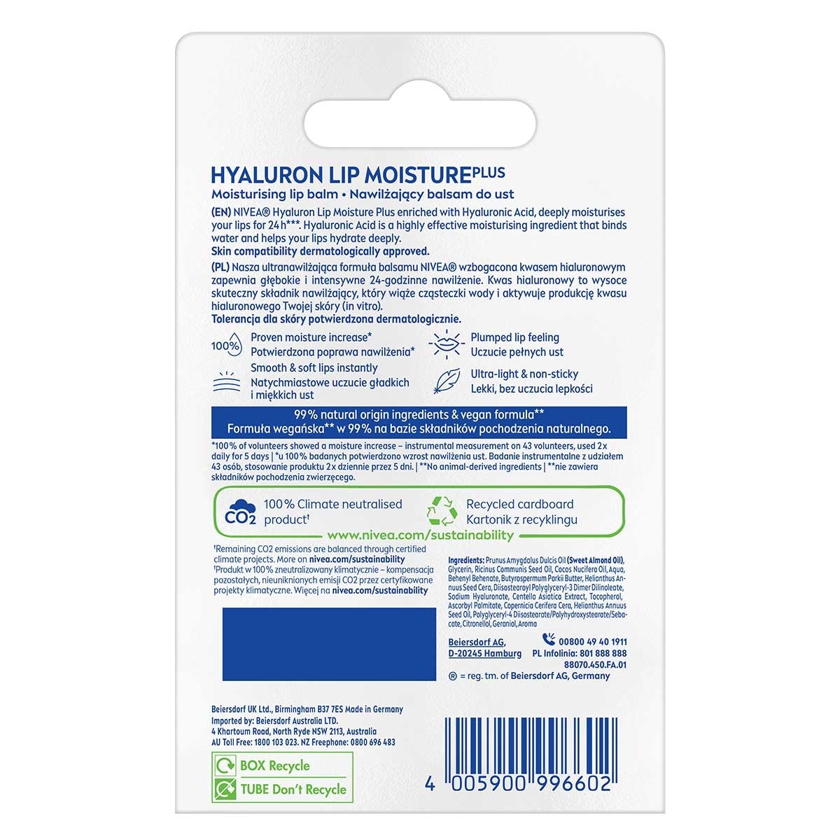 NIVEA Hyaluron Lip Moisture 5.2g