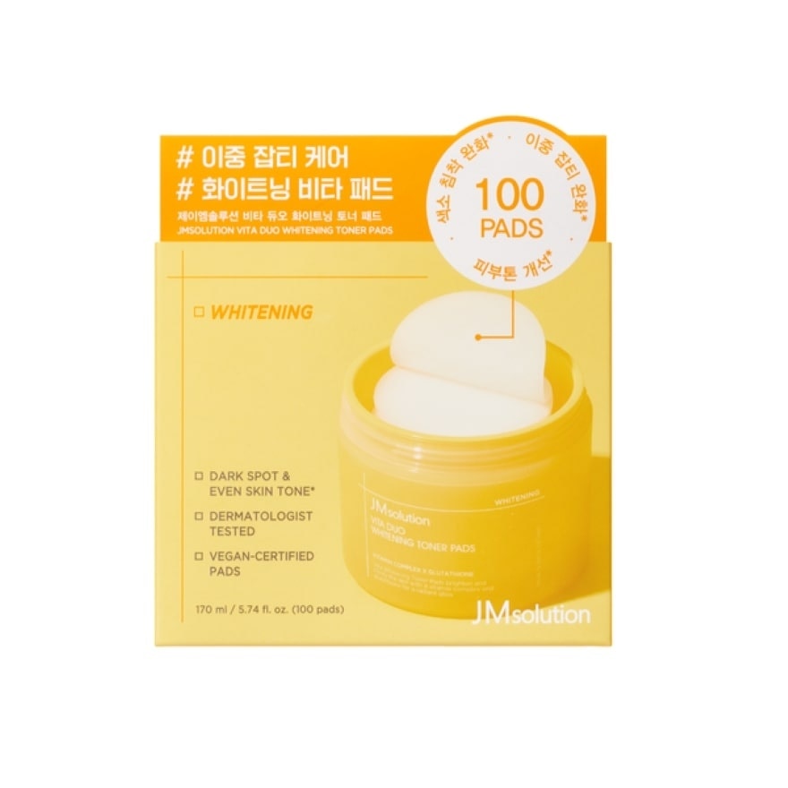 JM SOLUTION Vita Duo Whitening Toner Pads 100s