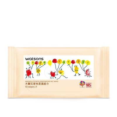 屈臣氏 185週年木蘭花清香濕紙巾