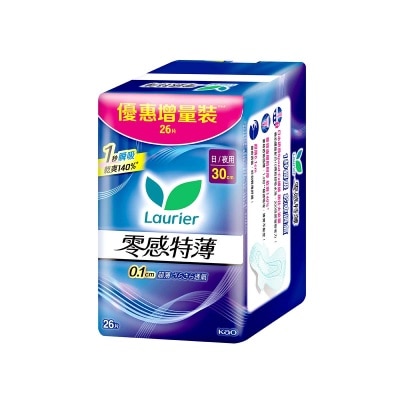 樂而雅 樂而雅零感特薄日夜用30cm 26片裝