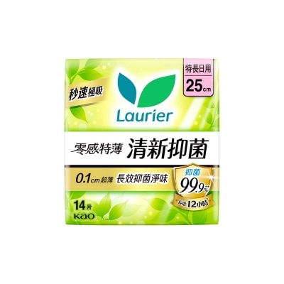 樂而雅 樂而雅零感特薄清新抑菌特長日用25cm 14片裝 image