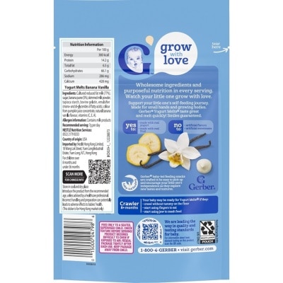 GERBER Gerber Yogurt Melts Banana Vanilla 28g