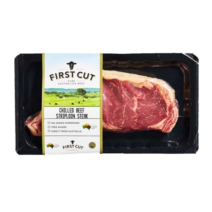 FIRST CUT Aust Chilled Beef Striploin Steak [australia] (chilled 0-4°c)