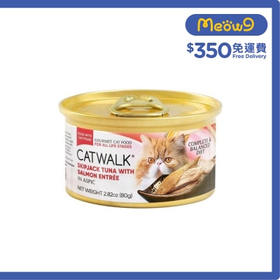 CATWALK Skipjack Tuna with Salmon-Cat Can (80g)- Catwalk