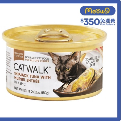 CATWALK 鰹吞拿魚+ 青口- 貓罐頭(80g) - Catwalk