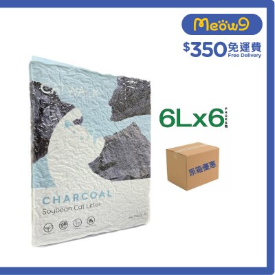 CATWALK Charcoal Soybean Cat Litter (6Lx6pcs)- Catwalk
