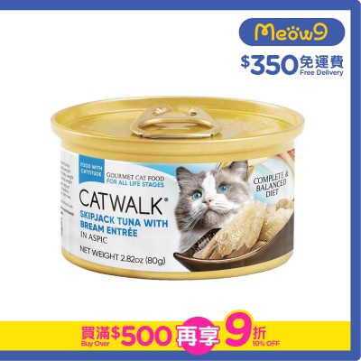 CATWALK Skipjack Tuna with Bream-Cat Can (80g)- Catwalk