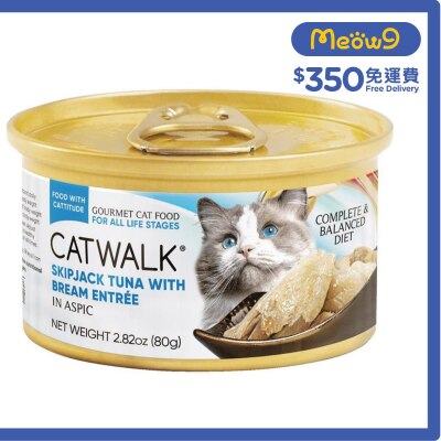 CATWALK 鰹吞拿魚 + 鯛魚- 貓罐頭(80g)- Catwalk