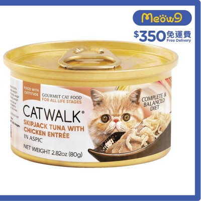 CATWALK 鰹吞拿魚 + 雞肉- 貓罐頭(80g)- Catwalk