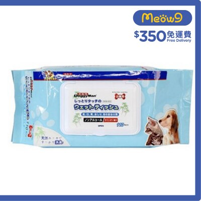 DOGGYMAN 除臭寵物濕紙巾 (薰衣草味) 110片 - DoggyMan