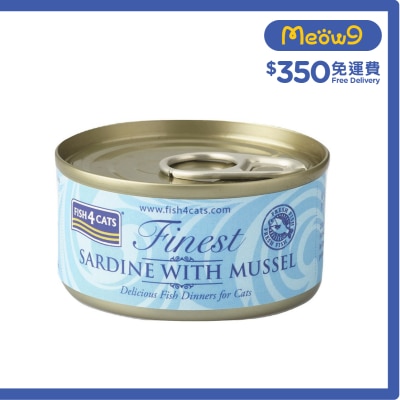 FISH4CATS Fineset Sardine with Mussel Cat Tins (70g)- FISH4CATS
