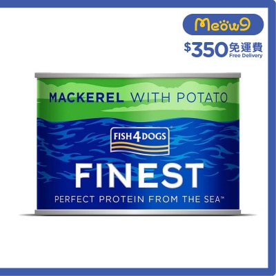 FISH4DOGS FINEST Mackerel with Potato (185g) Dog Can Food- FISH4DOGS