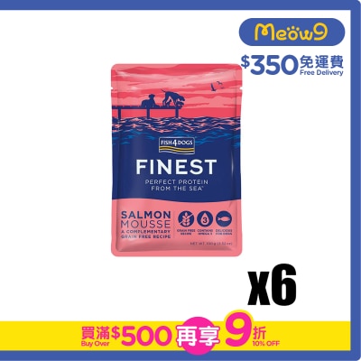 FISH4DOGS - [6包裝] FINEST 三文魚慕絲 (100g x6) 狗濕糧 - FISH4DOGS