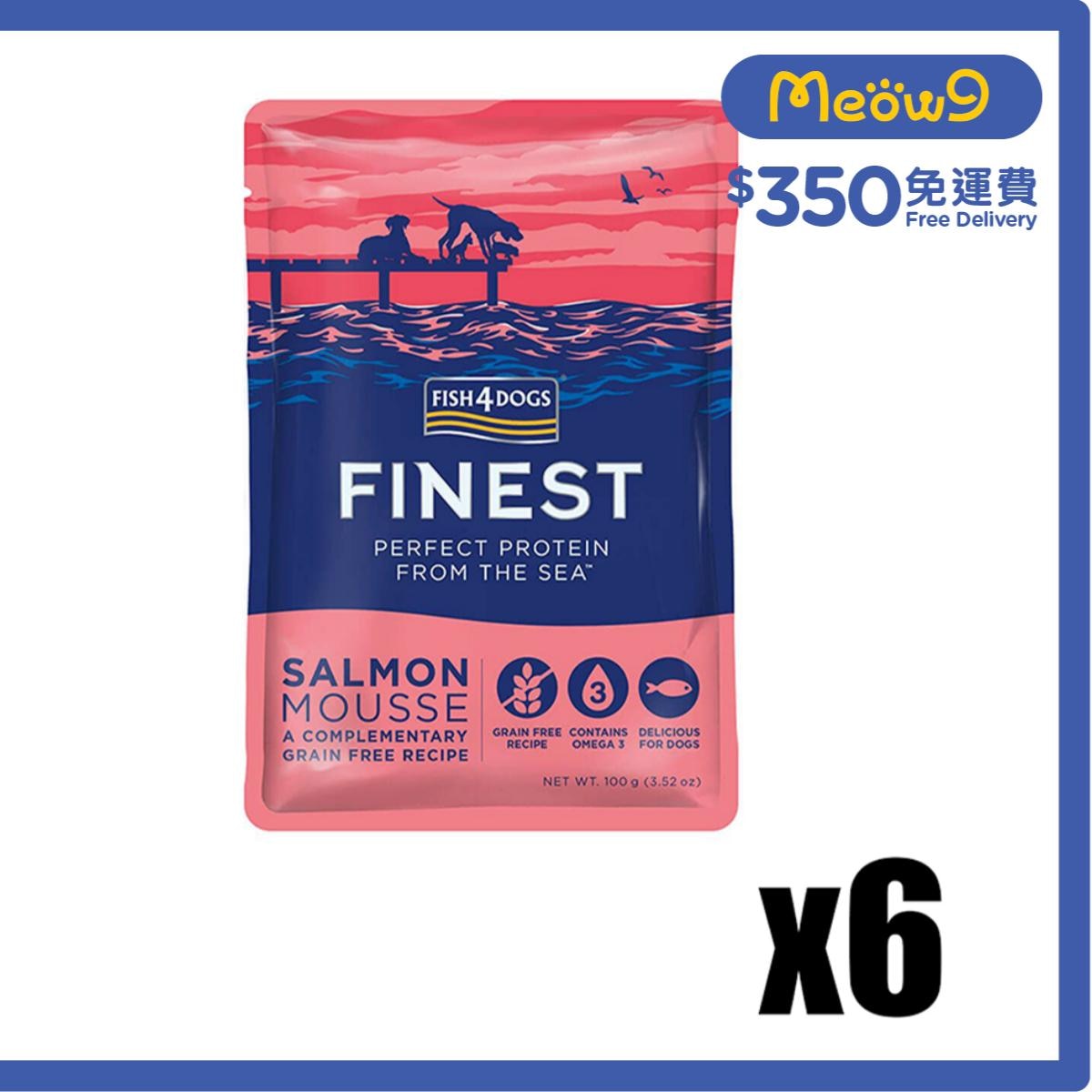 FISH4DOGS [6 Packs] FINEST Salmon Mousse (100g x6) Dog Pouch- FISH4DOGS