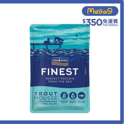 FISH4DOGS FINEST 鱒魚慕絲 (100g) 狗濕糧 - FISH4DOGS