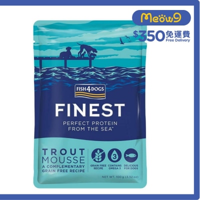 FISH4DOGS FINEST 鱒魚慕絲 (100g) 狗濕糧 - FISH4DOGS