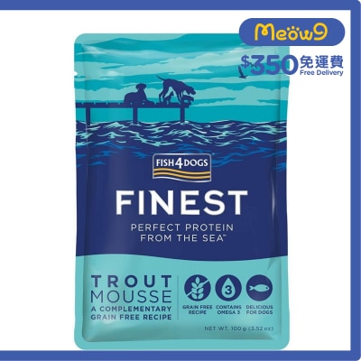 FISH4DOGS FINEST 鱒魚慕絲 (100g) 狗濕糧 - FISH4DOGS