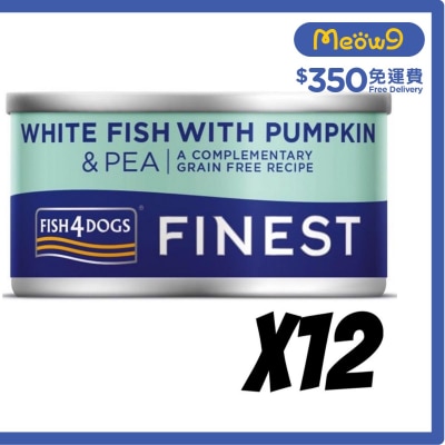 FISH4DOGS 深海魚,南瓜,碗豆 狗罐頭(85gx12) - FISH4DOGS
