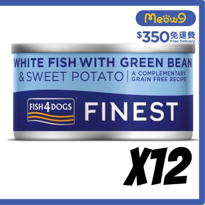 FISH4DOGS - 深海魚,青豆,甜薯 狗罐頭(85gx12) - FISH4DOGS