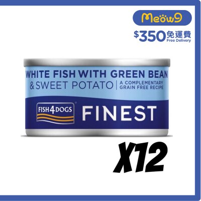 FISH4DOGS 深海魚,青豆,甜薯 狗罐頭(85gx12) - FISH4DOGS