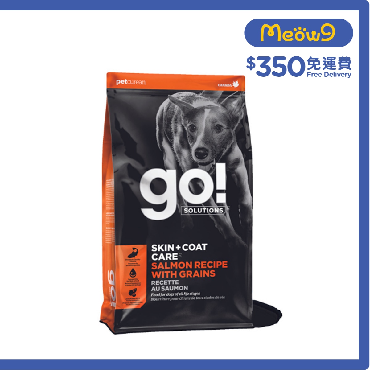 GO! SOLUTIONS [SKIN + COAT CARE] SALMON & GRAINS All Life Stage Dog Food (12lb)- GO! SOLUTIONS