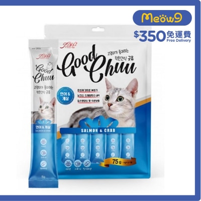 GOOD CHUU Good Chuu - Salmon & Crab Paste Cat Treat (15gx5pcs)- Good Chuu