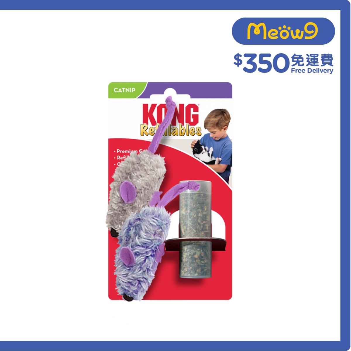KONG 紫鼠與灰鼠貓草貓薄荷套裝貓玩具 - KONG