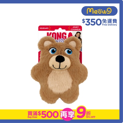 KONG 咇啵毛毛熊狗玩具(6.5"x5.5") - KONG