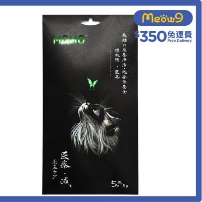 MOMOCARE 萌寵守護 - 貓主食肉泥條 - 鯖魚+大麥苗【去毛球】(15g x 5本) - MOMOCARE