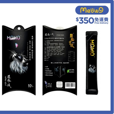 MOMOCARE 萌寵守護 - 貓主食肉泥條 - 鮭魚+鱈魚卵+南極磷蝦油【皮膚.被毛】(15g x 10本) - MOMOCARE