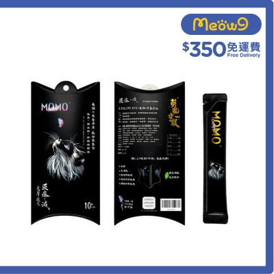 萌寵守護 - 貓主食肉泥條 - 鮭魚+鱈魚卵+南極磷蝦油【皮膚.被毛】(15g x 10本) - MOMOCARE