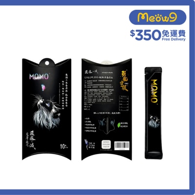 萌寵守護 - 貓主食肉泥條 - 鮭魚+鱈魚卵+南極磷蝦油【皮膚.被毛】(15g x 10本) - MOMOCARE