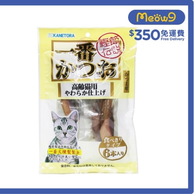 一番 鰹魚條 - 原味 高齡貓 (11g x6) 貓小食 - 金虎一番