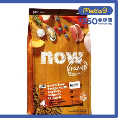 NOW FRESH - 老犬 火雞,三文魚,鴨肉 狗糧 (3.5lb) - NOW FRESH