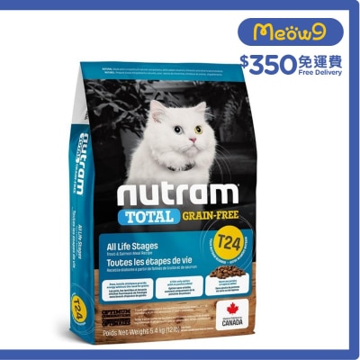 NUTRAM Total T24 無穀糧全貓*三文魚+鱒魚* (5.4kg) 貓糧 - nutram