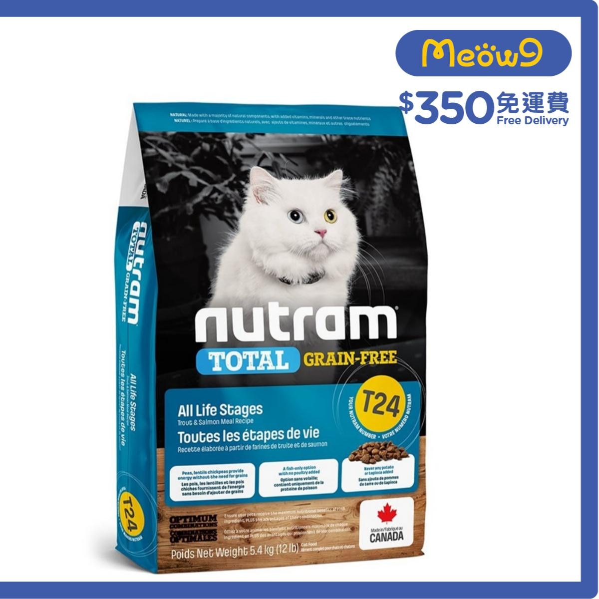 NUTRAM Total T24 Grain Free Trout & Salmon (5.4kg) Cat Food  - nutram