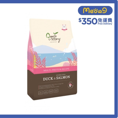 OGATO STORY Duck & Hydrolyzed Salmon Multi-Protein Recipe All Life Stages Cat Food 2kg (200g x10ea)- Ogato Story
