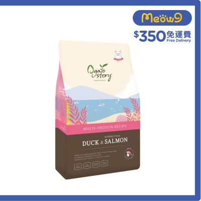 鴨肉 & 水解三文魚 多種蛋白配方 全貓糧 6kg (500g x12ea) 獨立包裝 - Ogato Story