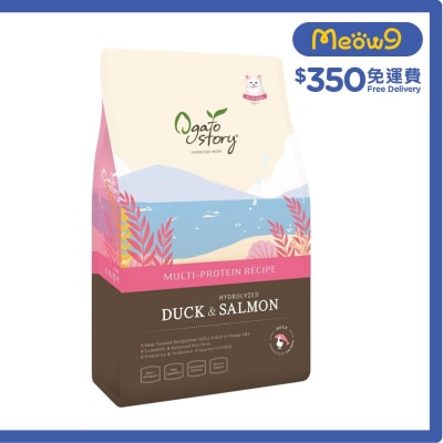 OGATO STORY Duck & Hydrolyzed Salmon Multi-Protein Recipe All Life Stages Cat Food 6kg (500g x12ea)- Ogato Story