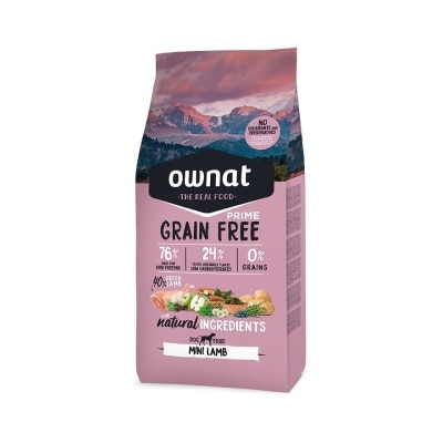 OWNAT Grain Free Mini Adult - Lamb (3kg) Dry Dog Food  - ownat
