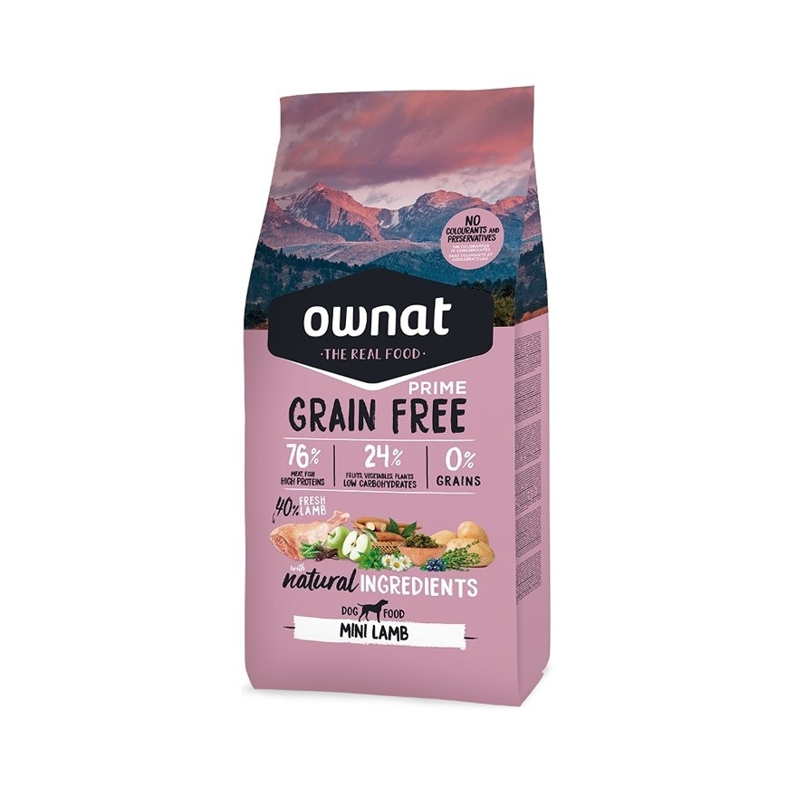 OWNAT Grain Free Mini Adult - Lamb (3kg) Dry Dog Food  - ownat