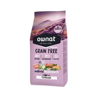 OWNAT Grain Free Sterilised - Chicken & Turkey (8kg) All Cat Food - ownat