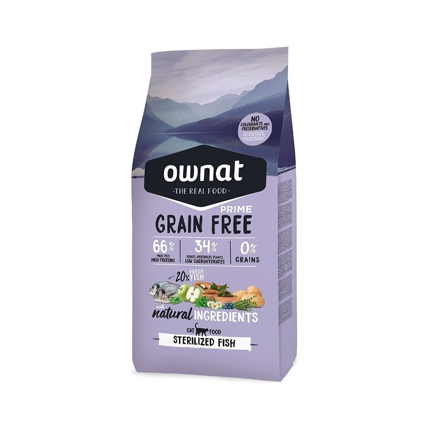 OWNAT Grain Free Sterilised (Fish, 3kg) All Aged Cat Food - ownat
